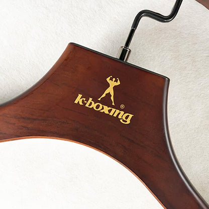 Wide Shoulder Plastic Hangers, Wood-Grain Finish, 360° Swivel Hooks, 50 Pack