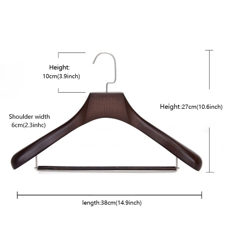 Wide Shoulder Wooden Suit Hanger | Coat Display Rack | Natural Wood | thegarmenthanger