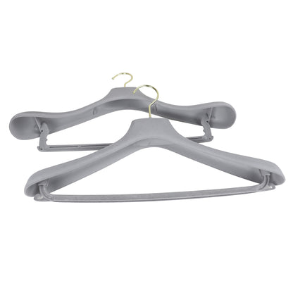 Premium Grey Velvet Suit Hangers with Pants Clips | Non-Slip Coat & Bridal Rack