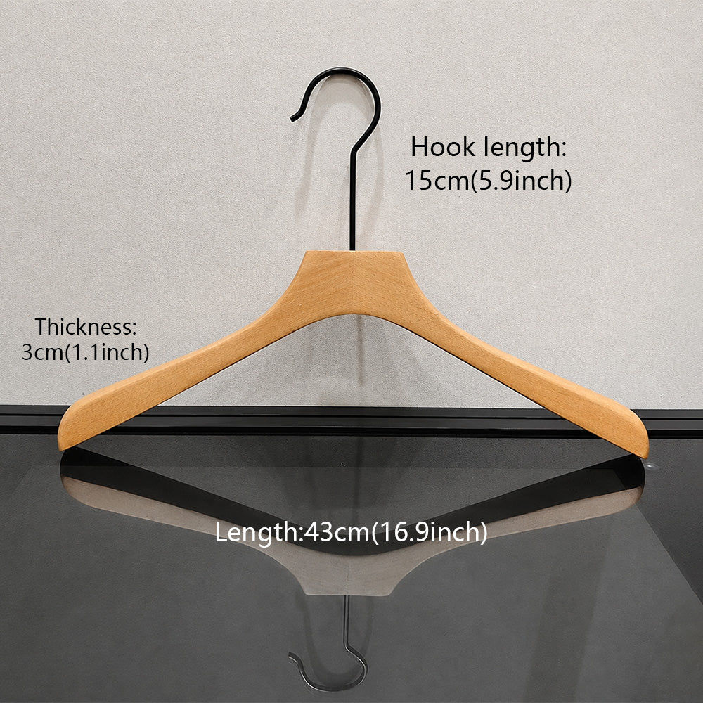 Custom Beech Wood Suit Hangers & Pants Hangers with Clips Wholesale