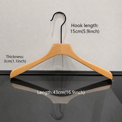 Custom Beech Wood Suit Hangers & Pants Hangers with Clips Wholesale