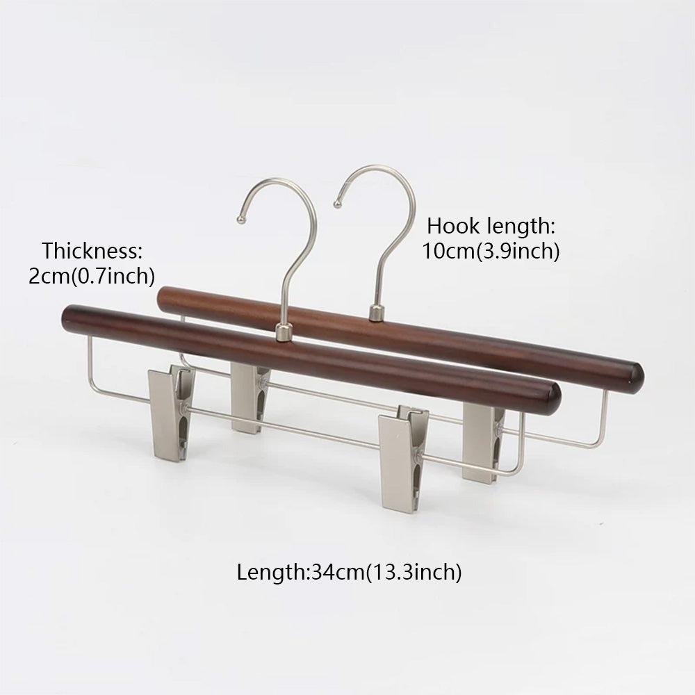 Solid Wood Clothes Hangers Wholesale – Black Walnut Color | MOQ 50