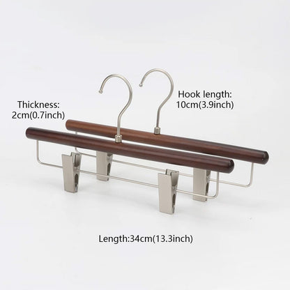 Solid Wood Clothes Hangers Wholesale – Black Walnut Color | MOQ 50