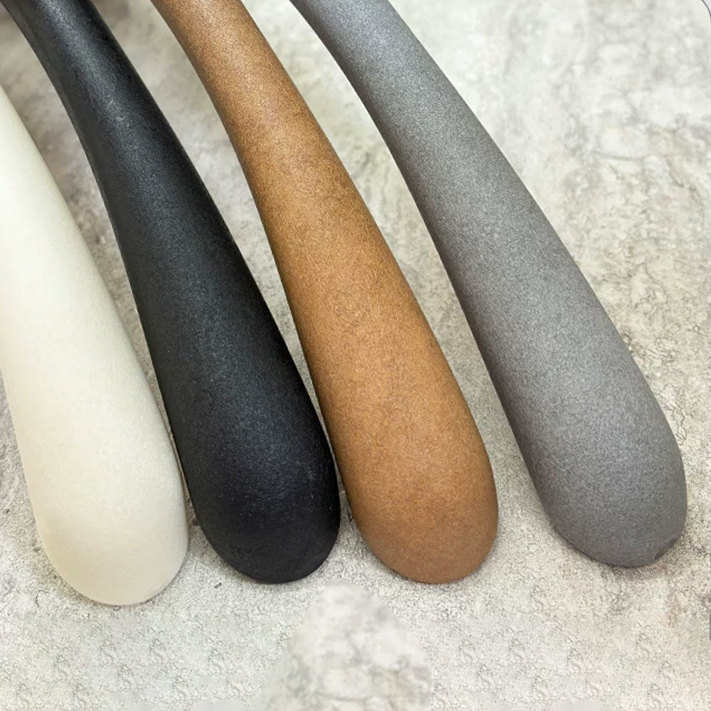 Custom ABS Wood Grain Resin Hangers with Clips for Boutique Stores