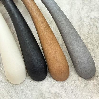 Custom ABS Wood Grain Resin Hangers with Clips for Boutique Stores