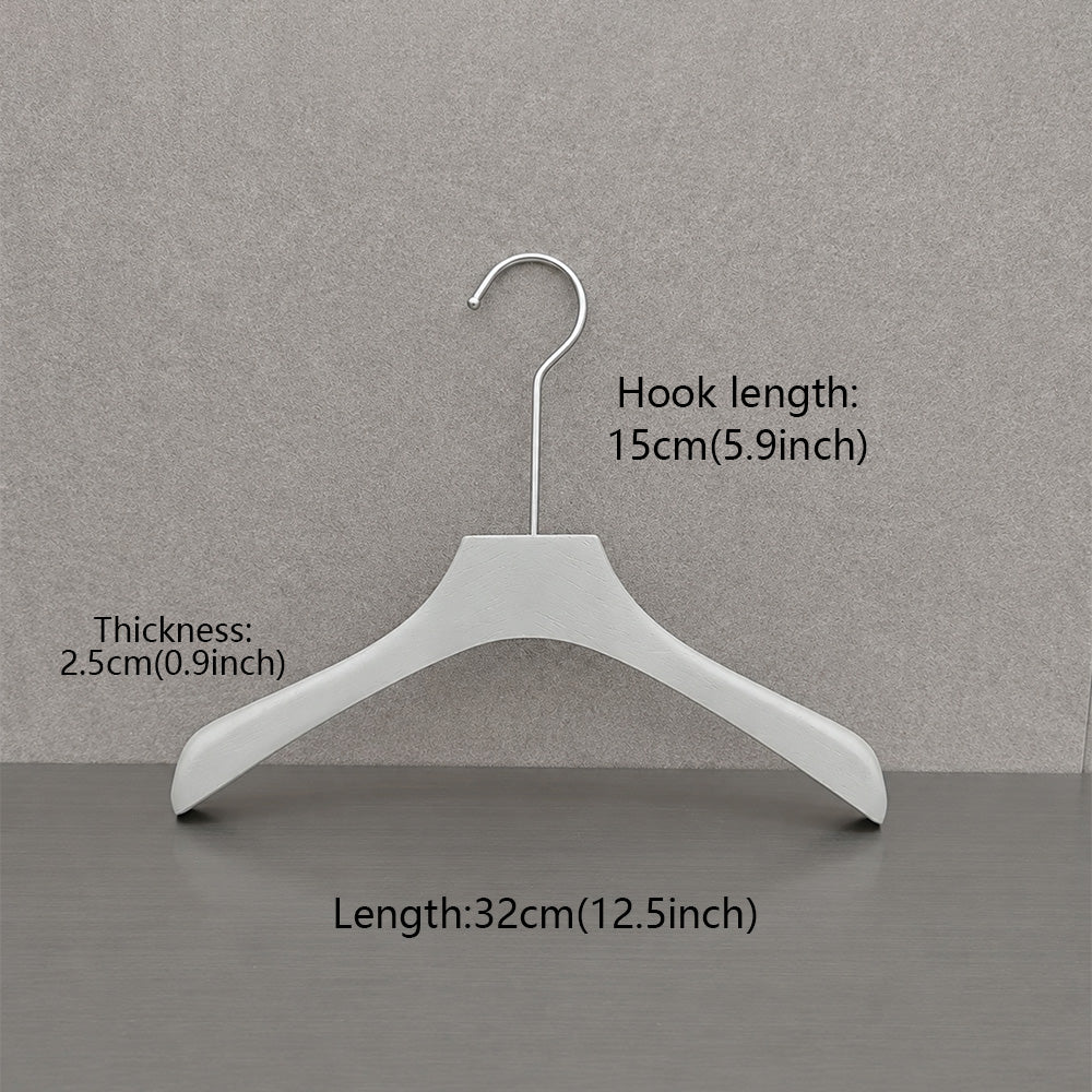 Wholesale Gray Wooden Kids Clothes Hangers with Adjustable Clips