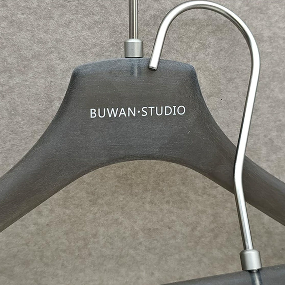 Matte Black Acrylic Hangers for Women with Clips | Custom Logo, 50 PCS