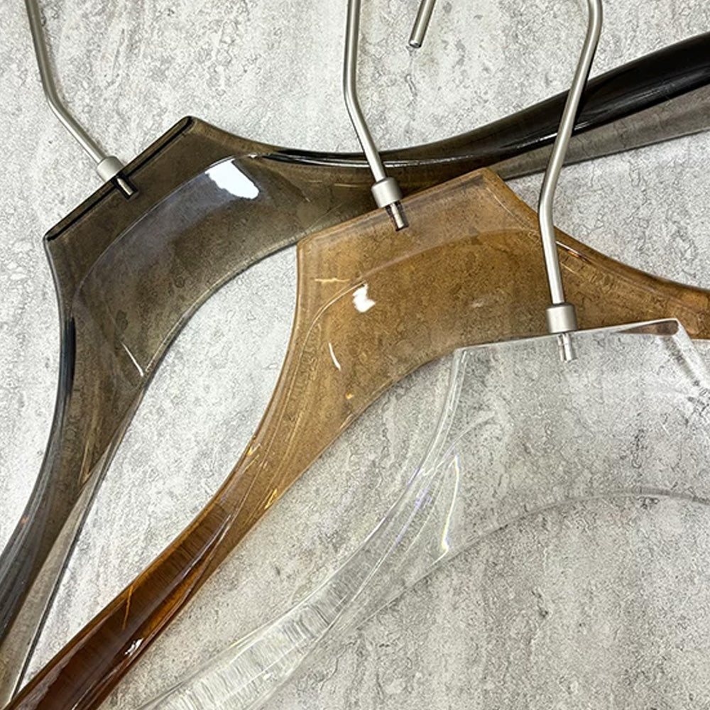Luxury Men's Acrylic Suit & Pants Hangers for Boutiques | Custom Logo