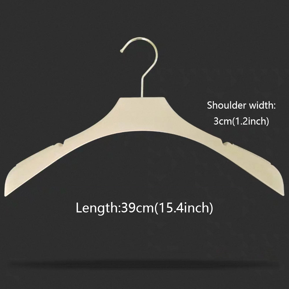 Luxury Beige Velvet Hangers | Non-Slip with Clips for Wedding Dresses & Coats