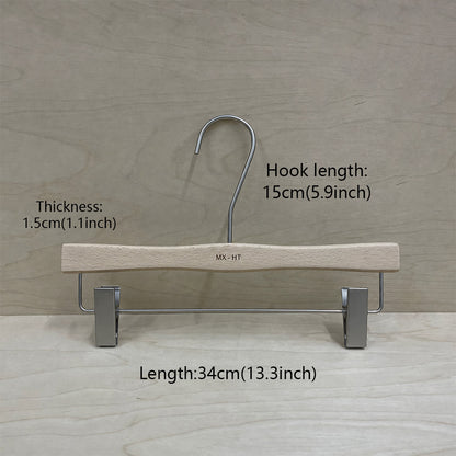 Natural Beech Wood Suit Hangers & Adjustable Clip Pants Hangers | Custom Logo