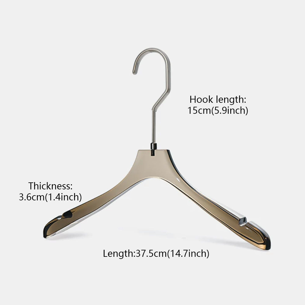 Custom Smoke Black Acrylic Clothes Hangers Wholesale with Logo