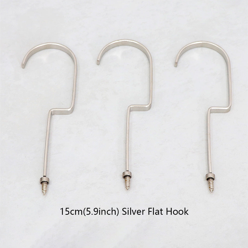 Wholesale 360° Swivel Metal Clothes Hanger Hooks | Screw-In Replacement Parts /10pcs