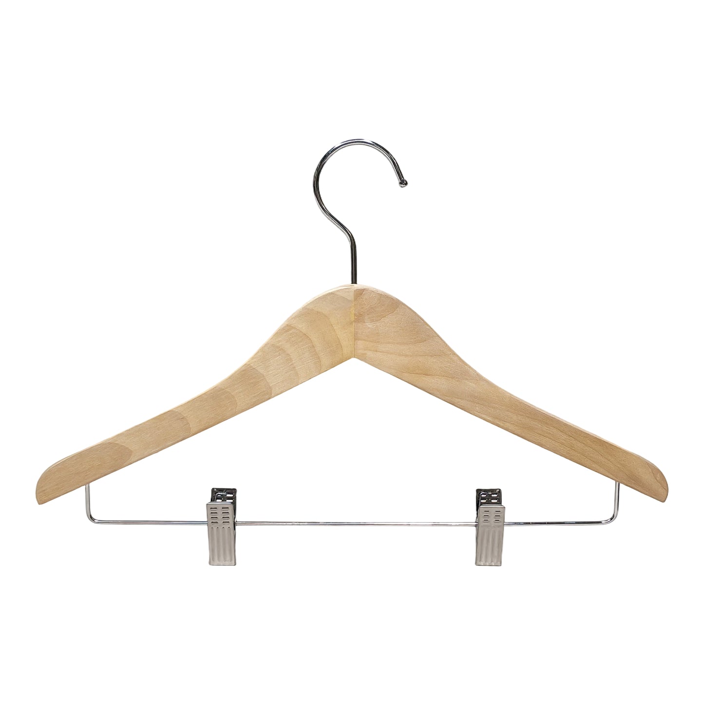 Camphor Wood Suit Hanger with Adjustable Pants Clips – Heavy Duty Coat Hanger