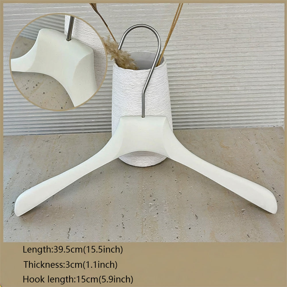 Solid Oak Wooden Hangers for Women with Adjustable Clips & 360° Swivel Hook