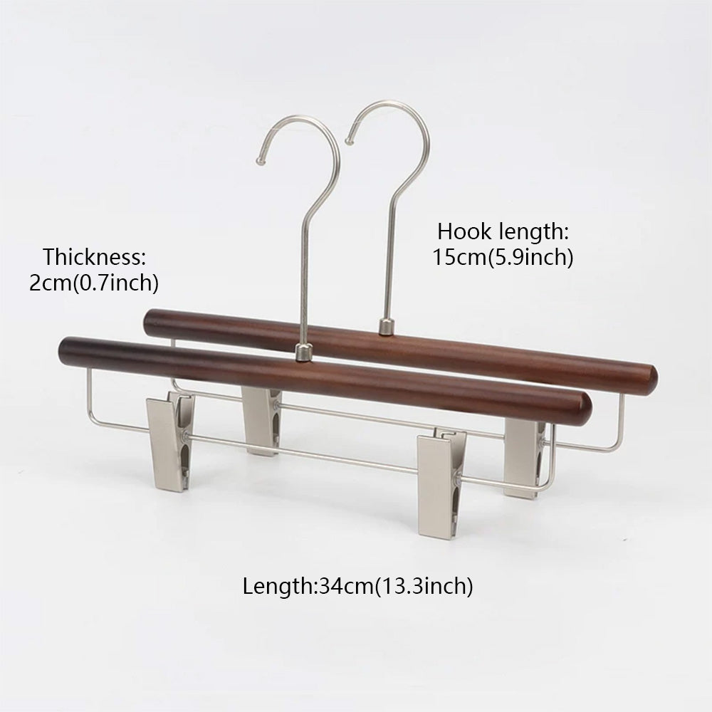 Solid Wood Clothes Hangers Wholesale – Black Walnut Color | MOQ 50