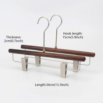 Solid Wood Clothes Hangers Wholesale – Black Walnut Color | MOQ 50