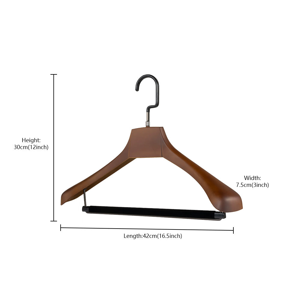 Wholesale Wide Shoulder Plastic Suit Hangers with Flocked Bar & Custom Logo