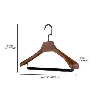 Wholesale Wide Shoulder Plastic Suit Hangers with Flocked Bar & Custom Logo