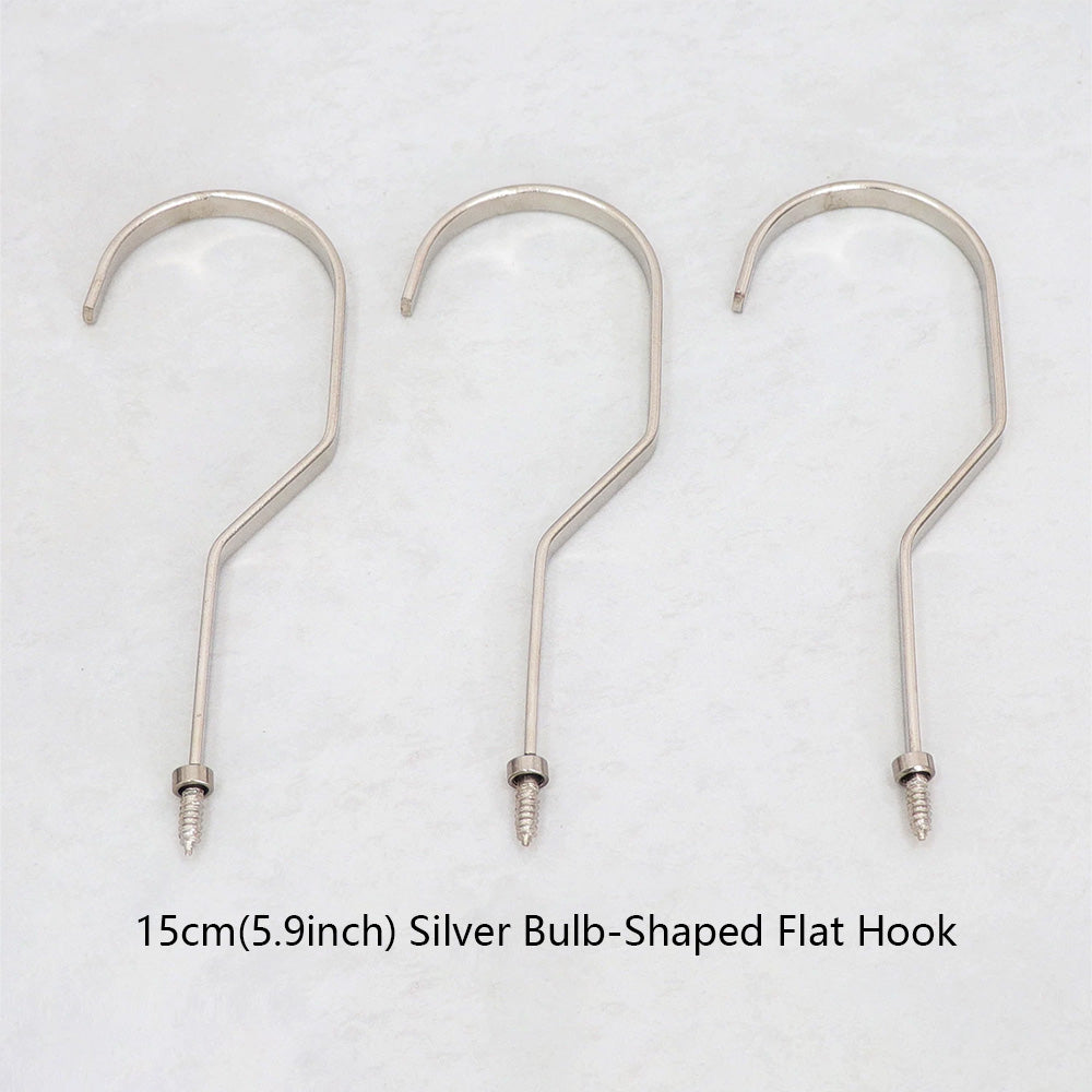 Wholesale 360° Swivel Metal Clothes Hanger Hooks | Screw-In Replacement Parts /10pcs