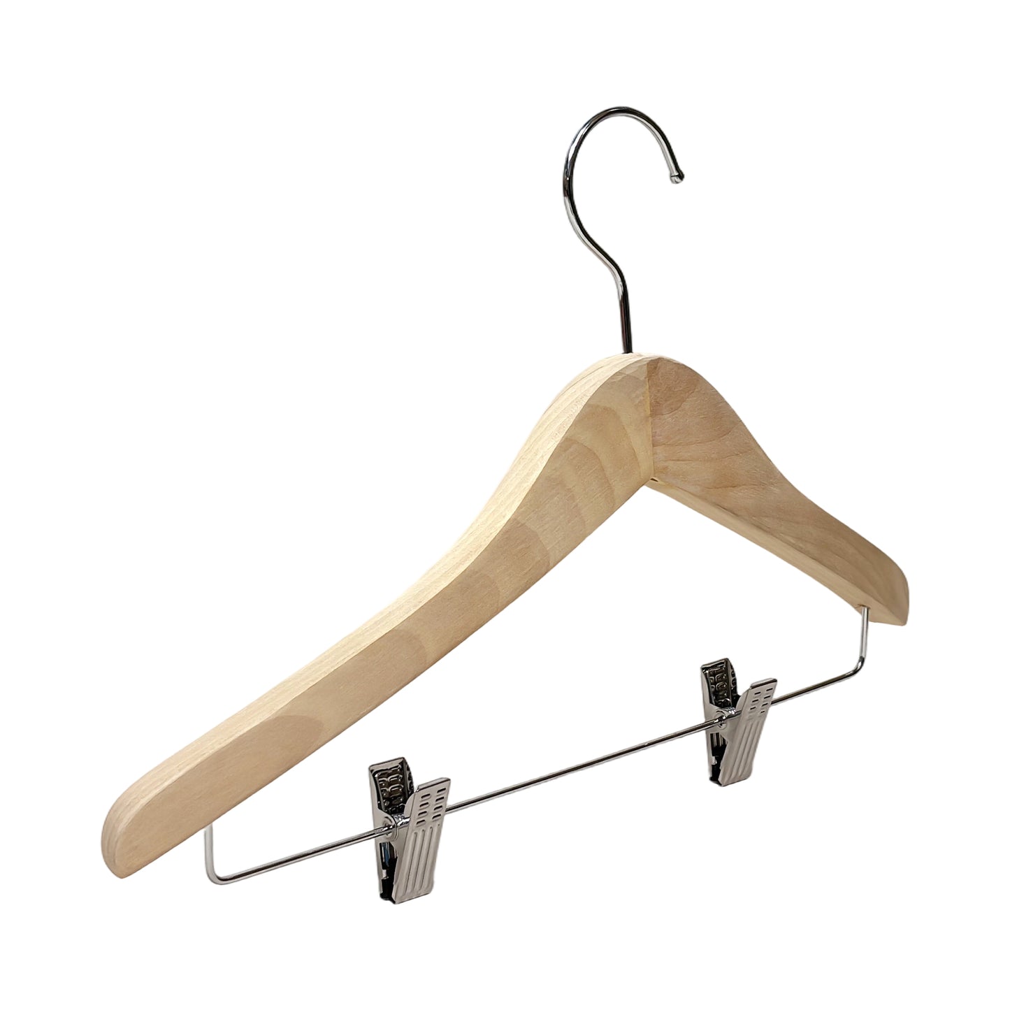 Camphor Wood Suit Hanger with Adjustable Pants Clips – Heavy Duty Coat Hanger