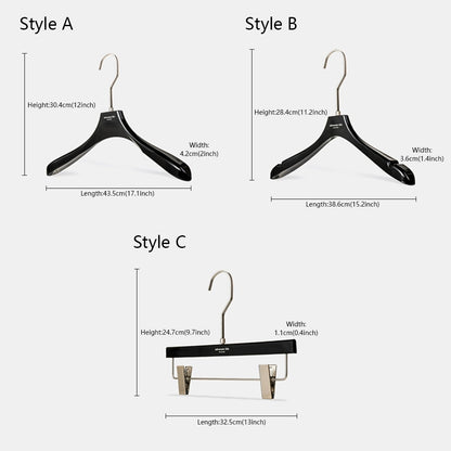 Wholesale Black Acrylic Clothes & Pants Hangers with Custom Logo