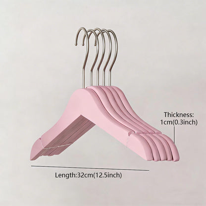 Colored Kids Wooden Hangers with 360° Swivel Hooks | Solid Beech Wood