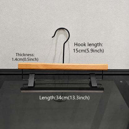 Custom Beech Wood Suit Hangers & Pants Hangers with Clips Wholesale