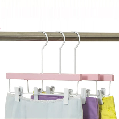 Pink Wooden Hangers Non-Slip Velvet Clothes Hanger for Women's Boutique & Home