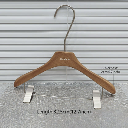 Walnut Oak Children's Hangers Set - Boutique Quality with Logo Customization