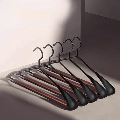 Solid Beech Wood Hangers Iron Hook - Luxury Wide Shoulder Hangers Hotel & Retail