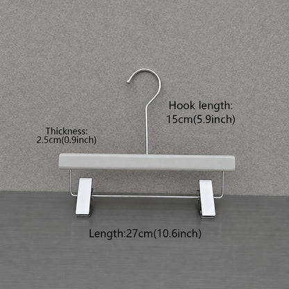 Wholesale Gray Wooden Kids Clothes Hangers with Adjustable Clips