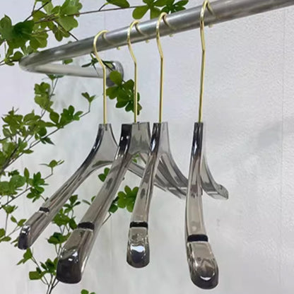 Grey Acrylic Hangers for Suits & Jackets - Premium Unisex Clothes Hangers (50 Pack)