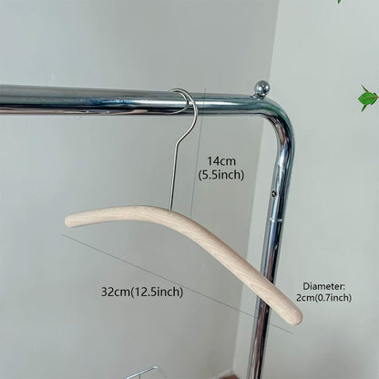 Kids Beech Wood Hangers with Rope | Natural Wooden Children's Clothes & Pants Hanger