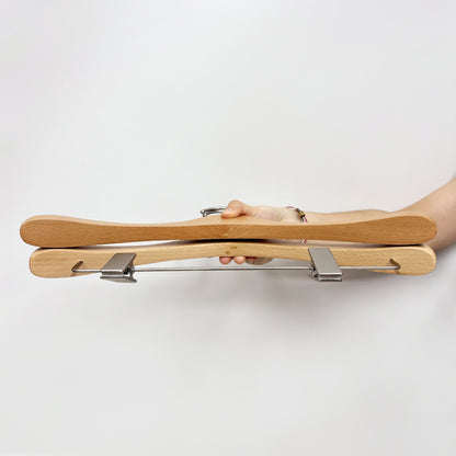 Premium Beech Wood Hangers – Non-Slip Lacquered for Suits, Coats & Shirts
