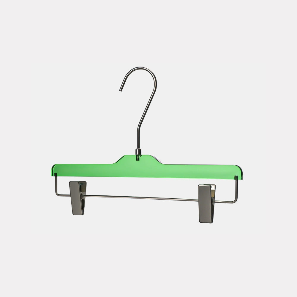 Custom Green Acrylic Hangers with Logo | Wholesale Clothing Hangers