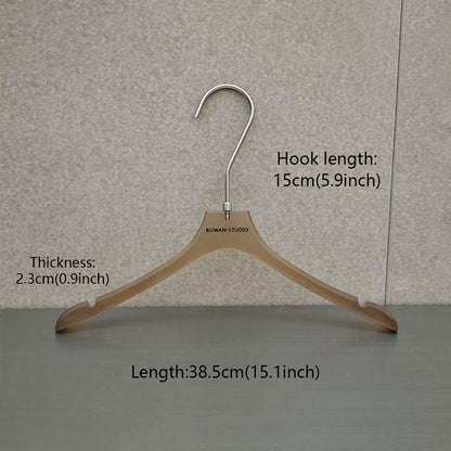 Custom Frosted Brown Acrylic Hangers with Logo for Boutiques & Retail Stores