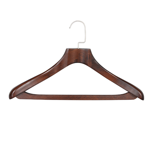 Luxury Beech Wood Suit Hangers - Hotel Non-Slip Vintage Style | thegarmenthanger