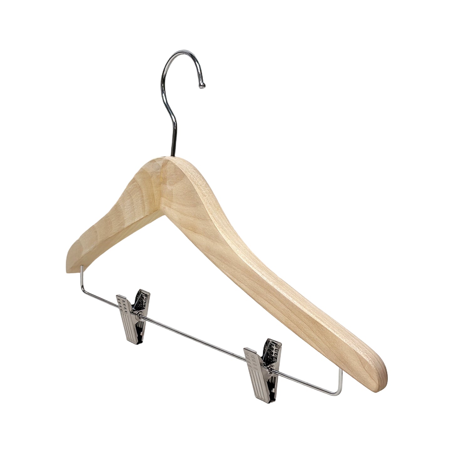 Camphor Wood Suit Hanger with Adjustable Pants Clips – Heavy Duty Coat Hanger
