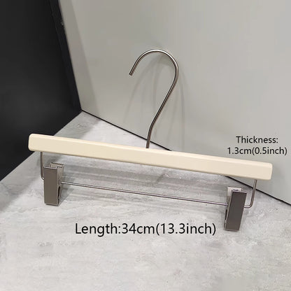 Luxury White Wood Hangers Set - Hotel Grade Clothing Hangers for Dresses Coats | thegarmenthanger