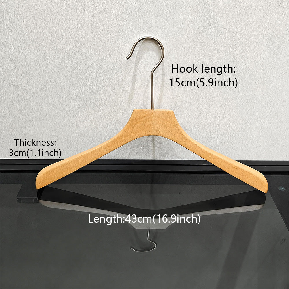Custom Beech Wood Suit Hangers & Pants Hangers with Clips Wholesale