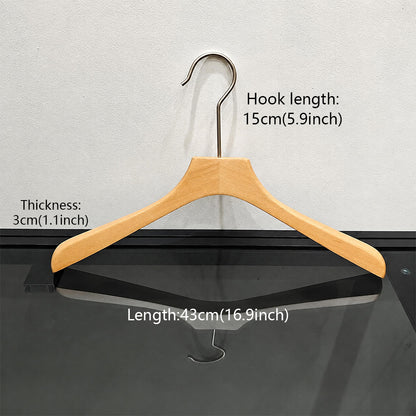 Custom Beech Wood Suit Hangers & Pants Hangers with Clips Wholesale