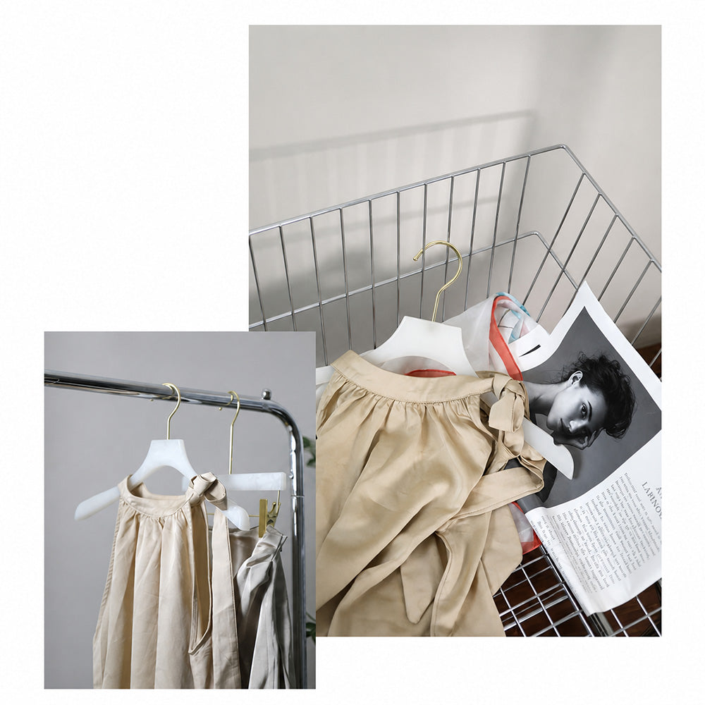 Wholesale Jade-Effect Acrylic Clothes & Pants Hangers with Custom Logo