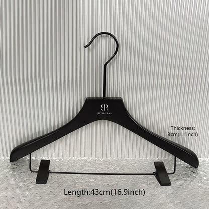 Premium Black Wood Hangers Non-Slip Luxury Hotel Hangers for Suits - thegarmenthanger