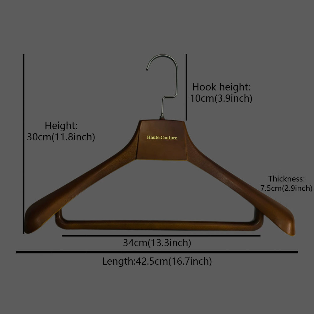 Luxury Wide Shoulder Plastic Hanger with Pants Bar and Custom Logo