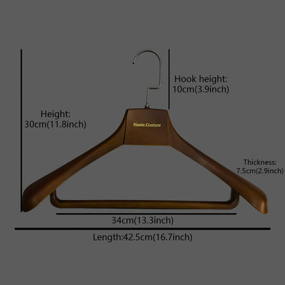 Luxury Wide Shoulder Plastic Hanger with Pants Bar and Custom Logo