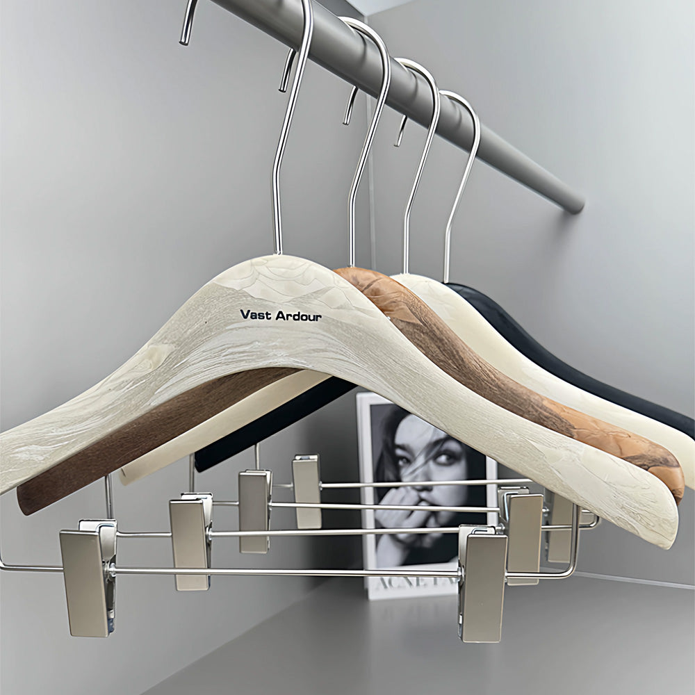Wholesale Resin Clothes Hangers with Custom Logo and Adjustable Clips