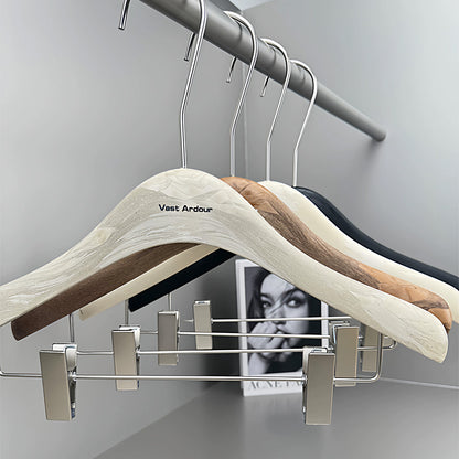 Wholesale Resin Clothes Hangers with Custom Logo and Adjustable Clips