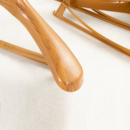 Custom Logo Faux Wood Plastic Suit Hangers with Pants Bar | Wholesale