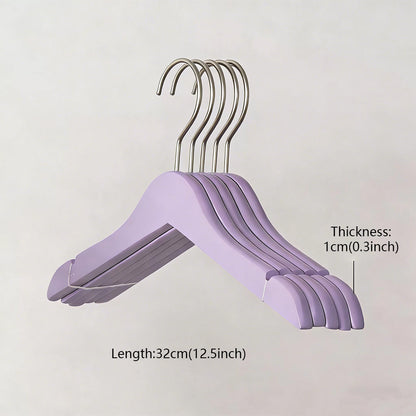 Colored Kids Wooden Hangers with 360° Swivel Hooks | Solid Beech Wood