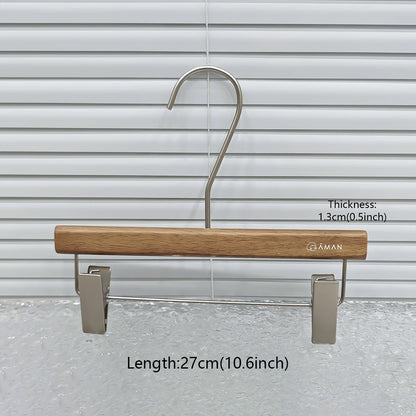 Walnut Oak Children's Hangers Set - Boutique Quality with Logo Customization